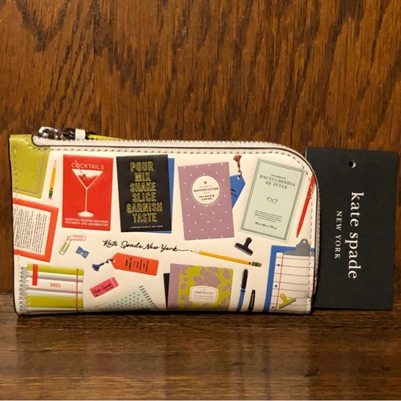 kate spade Handbags - NWT-Kate Spade-Page Turner-Small Bifold Wallet-CreamMulti-Best Seller Print-$128
